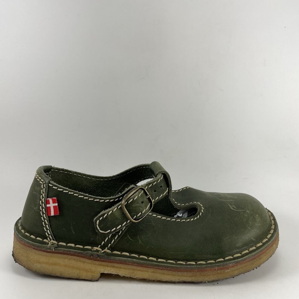 Duckfeet Himmerland Green Leather T-Strap Mary Jane Shoes EU 40 US 9 Rare